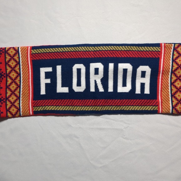 Florida Panthers Hockey x FORD Reversible Knit Scarf EUC - Picture 7 of 11